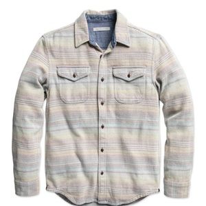 OUTERKNOWN Blanket Shirt R/$148 Color / Sunrise Mojave Stripe EUC NWT